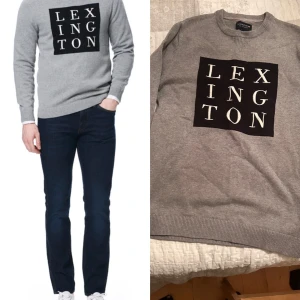 Grå tröja från Lexington - Säljer en stilren grå tröja från Lexington med stort tryck på framsidan. Tröjan har långa ärmar och ribbade muddar vid ärmslut och nederkant. Perfekt för en avslappnad look. Finns i Göteborg 