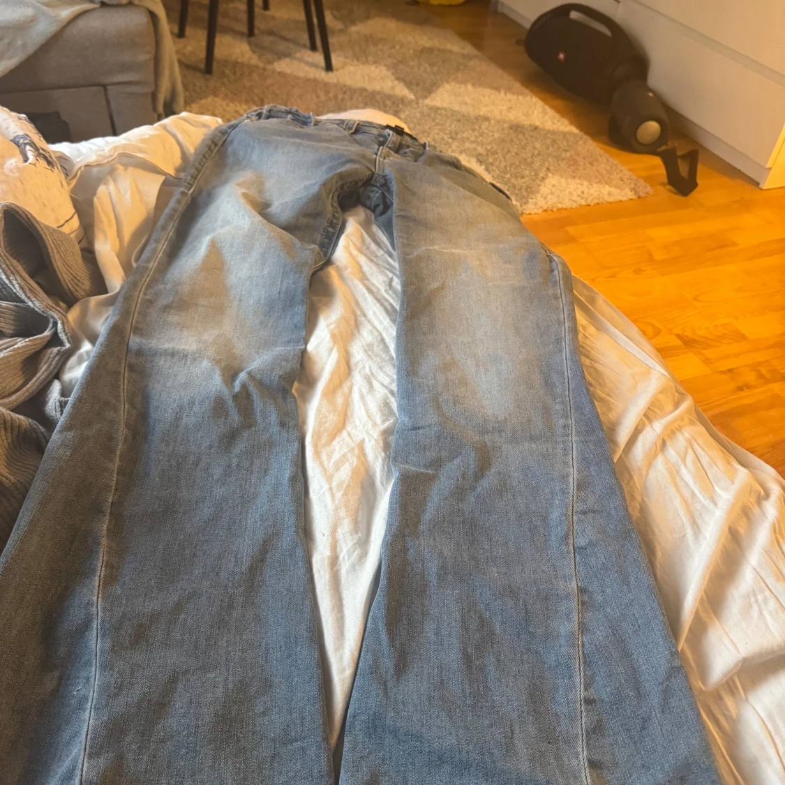 Blå jeans Joey Low Rise Flare - 4