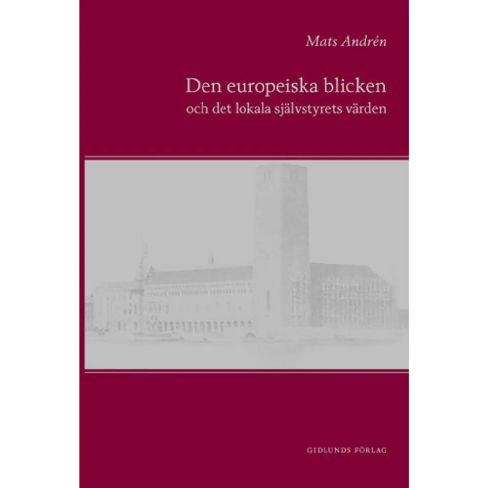 Bokens övergripande tes är att det finns ett samband mellan den europeiska blicken och diskussionerna om det kommunala självstyrets värden. Det lokala självstyret blir en kontroversiell fråga när idéer formuleras som är hämtade från Europa och bär andra perspektiv än de som är förhärskande i Sverige. Då ifrågasätts och utmanas den svenska traditionen av statskontroll. Då tänks nya tankar, då ser man andra möjligheter. Statsperspektivet ställs mot ett kommunperspektiv. Idag har det kommunala självstyret åter blivit ett omstritt begrepp. I vilken grad skall kommunerna själva avgöra vad de skall ägna sig åt och i vilken utsträckning skall de utföra vad staten ålägger dem? Vilka värden skall det kommunala självstyret hävda? För att förhålla sig till sådana frågor krävs kunskap om vilka det kommunala självstyrets värden är, hur de historiskt har vuxit fram och vilka traditioner de knyter an till. För första gången görs här en undersökning av det svenska kommunala självstyrets värden från dess början och fram till våra dagar. Boken ställer frågor om hur dessa värden diskuterats och förändrats men också hur förbindelserna till den europeiska idéutvecklingen har sett ut. Mats Andrén är professor i idé- och lärdomshistoria vid Göteborgs universitet och är även verksam vid Centrum för forskning om offentlig sektor/CEFOS. Under senare år har han gett ut Att frambringa det uthärdliga: studier kring gränser, nationalism och individualism i Centraleuropa (Gidlunds, 2001) och Mellan deltagande och uteslutning: det lokala medborgarskapets dilemma (Gidlunds, 2005).    Format Inbunden   Omfång 156 sidor   Språk Svenska   Förlag Gidlunds förlag   Utgivningsdatum 2007-08-08   ISBN 9789178447381  . Böcker.