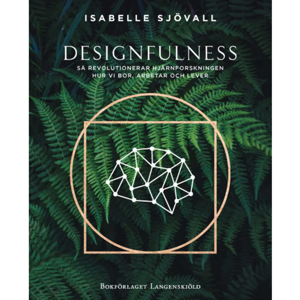 Vad kan hjärnforskning lära oss om design och arkitektur? Hur utformar vi hem, kontor, skolor, vårdkliniker och städer i samklang med våra grundläggande biologiska beteenden, känslor och behov? Den mänskliga hjärnan har inte förändrats nämnvärt under tiotusentals år, men den miljö de flesta av oss lever i idag står i skarp kontrast till savannen där våra hjärnor en gång utvecklades. Isabelle Sjövall sammanfattar den senaste forskningen och inspirerar alla som vill skapa miljöer och hem som på ett hållbart sätt främjar ett hälsosammare liv. Du får även konkreta tips och råd på hur du själv kan uppnå Designfulness på arbetsplatsen, i hemmet, i vården, i skolan och i staden. Visste du att... - du blir mindre stressad och mer kreativ om du omger dig med gröna växter? - den som omges av bokhyllor under uppväxten löser kognitiva uppgifter lättare under resten av livet? - man kan förkorta vårdtider genom designa vårdcentraler och sjukhus på rätt sätt? - bakgrundsljud, dofter, affektionsvärde och bredden på trottoarer påverkar ditt välmående och kan förlänga livet? Isabelle Sjövall är neurodesigner, författare och hjärnforskare som balanserar sin tid mellan näringsliv och forskning i syfte att främja hälsa, prestation och välmående. Hon har mer än 15 års erfarenhet av att driva avancerade projekt inom arkitektur, design samt inom fastighetsbranschen där hon har optimerat fastigheter till ett totalt försäljningsvärde överstigande 10 miljarder SEK. Isabelle är utbildad vid Handelshögskolan i Stockholm, Accademia Italiana i Florens och tog sin Master of Science vid Institute of Psychiatry, Psychology and Neuroscience, Kings College London. Sedan 2022 är Isabelle bosatt i London och först i världen att doktorera i det nya tvärvetenskapliga ämnet neurodesign på Institute of Behavioural Neuroscience vid University College London. Neurodesign handlar om hur hjärnan reagerar på byggda miljöer samt hur design och arkitektur påverkar människor psykologiskt och fysiologiskt relaterat till kognition, kreativitet och mental hälsa.      Format Inbunden   Omfång 195 sidor   Språk Svenska   Förlag Bokförlaget Langenskiöld   Utgivningsdatum 2020-11-02   ISBN 9789188439666  . Böcker.