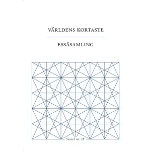 Nummer 18 i skriftserien Svavel bär titeln Världens kortaste essäsamling och innehåller sju tidigare opublicerade mikroessäer av sex svenska författare och en brittisk. Konstvetaren Linda Fagerström, kritikern Björn Kohlström, översättaren Inger Johansson, litteraturvetaren Niklas Schiöler, filosofen Fredrika Spindler, översättaren och kulturskribenten John Swedenmark samt poeten Fiona Sampson skriver om läsande, förräderi, kalksten, nostalgi, fred, Artemisia Gentileschi och den där språkliga kryptan som vi inte vet någonting om. Svavel är en handgjord, småskalig och alltid sextonsidig skriftserie innehållande koncentrerad och högklassig litteratur. Böckerna i serien är häftade och i A6-format. Utgivna titlar i Svavel: 1. PETER LUCAS ERIXON Fotismer (2012) 2. MORTEN SONDERGAARD Akut sol (2013) 3. KENNETH KOCH Om estetik (2013) 4. JONAS ELLERSTRÖM Antecknat i Albion (2013) 5. DAN GUSTAVSSON Naturlyrik (2013) 6. CHRISTER BOBERG Haiku (2013) 7. LOUISE JUHL DALSGAARD Att spela squash i ett rum utan väggar (2015) 8. JONAS RASMUSSEN Det hemska vi har gjort (2015) 9. MARIA KÜCHEN Varg (2015) 10. LAWRENCE FERLINGHETTI Genom eldslågorna (2015) 11. PETRA MÖLSTAD Omloppstid (2015) 12. SIDDHARTHA SEBASTIAN LARSSON Jag har 33 aforismer och du är en av dem (2016) 13. VÄRLDENS KORTASTE ANTOLOGI (2016) 14. JONAS ELLERSTRÖM Antipoderna (2016) 15. RAINER MARIA RILKE Urljud (2016) 16. JONAS RASMUSSEN Därur orden (2016) 17. LEIF HOLMSTRAND Avstå från tragedierna (2017) 18. VÄRLDENS KORTASTE ESSÄSAMLING (2017) 19. EVA RIBICH Kvar (2018) 20. CIA RINNE Vad angår meningar är jag förtvivlad (2020) 21. RUNE CHRISTIANSEN Transamorem Transmortem (2021) 22. FREDRIK AHLFORS Väderobservationer (2021) 23. CHARLOTTA LJUNG A B C D E (2021) 24. LUISA FAMOS På väg (2022) 25. LINA HAGELBÄCK Låt oss aldrig tala ut (2022) 26. WILLIAMS CARLOS WILLIAMS Som denna blomma framhärdar jag (2023) 27. KENNET KLEMETS eller som när jag blundar (2023)    Format Häftad   Omfång 16 sidor   Språk Svenska   Förlag Trombone   Utgivningsdatum 2017-09-20   Medverkande Inger Johansson   Medverkande Björn Kohlström   Medverkande Fiona Sampson   Medverkande Niklas Schiöler   Medverkande Fredrika Spindler   Medverkande John Swedenmark   ISBN 9789188125101  