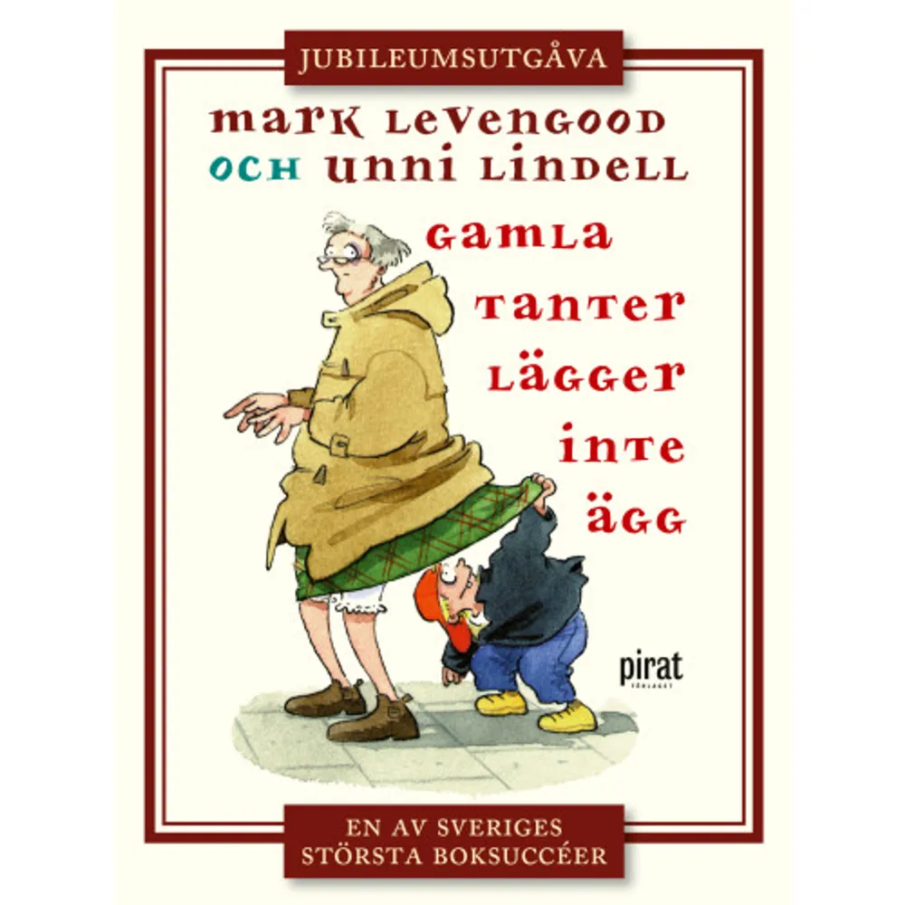  Att barn är kluriga och roliga, det vet vi. Och när Mark Levengood och Unni Lindell ställer frågor till dem blir resultatet en makalös samling dråpliga, kloka och tankeväckande citat.Gamla tanter lägger inte ägg är en av de största svenska boksuccéerna genom tiderna. Den låg på topplistan i nästan två år och sålde i en halv miljon exemplar.    Format Inbunden   Omfång 126 sidor   Språk Svenska   Förlag Piratförlaget   Utgivningsdatum 2019-09-20   Medverkande Unni Lindell   Medverkande Barbro Lagergren   Medverkande Christina Alvner   ISBN 9789164206589  . Böcker.