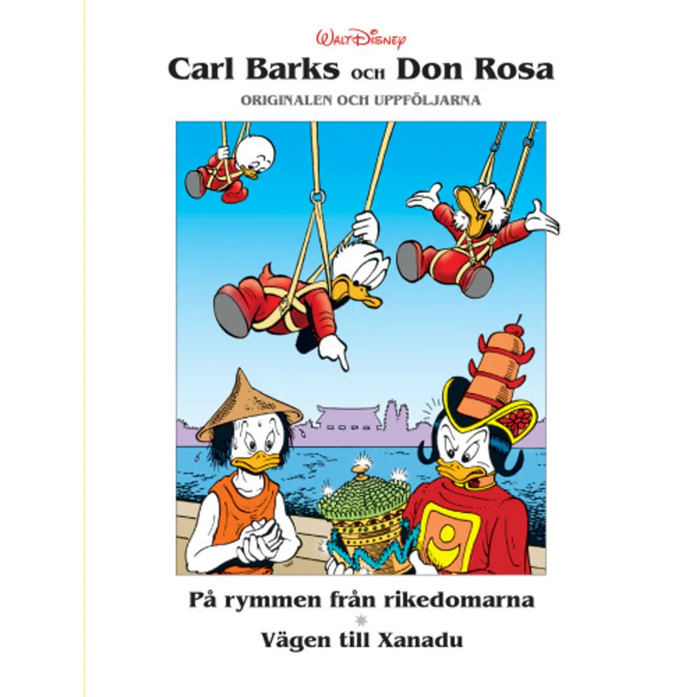 Carl Barks & Don Rosa bok 1: På rymmen från rikedomarna & Åter till Xanadu Carl Barks berömda Kalle Anka-berättelse om paradisdalen Tralla La inleder denna bokserie som presenterar flera av Barks mest berömda serier. Mellan samma pärmar får vi Don Rosas förförande uppföljare som trollbinder oss med uppslukande äventyr och humor. Serien om Tralla la handlar om hur ett så enkelt objekt som en flaskkapsyl kan trigga människors girighet och statussökande om den bara upplevs som unik nog. I Don Rosas uppföljare återvänder ankorna till dalen de en gång lämnade som paria, och Rosa lyfter istället hur ett samhälle återhämtar sig från de värsta kontroverser och hyllar människors potential att finna lyckan och göra det rätta i sina liv.    Format Inbunden   Omfång 100 sidor   Språk Svenska   Förlag Egmont Story House   Utgivningsdatum 2023-03-24   ISBN 9789176219881  . Böcker.