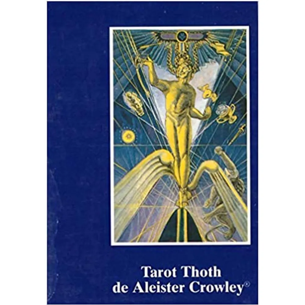 Immerse yourself in the symbolic wealth of the Aleister Crowley Tarot. The painter Frieda Harris was herself an Egyptologist and worked about 1200 symbols into the 78 cards! These cards are fascinating in the depth of thinking which they reveal. The Thoth Tarot was created by the famous occultist Aleister Crowley (1875 - 1947). Lady Frieda Harris (1877 - 1962) painted the cards. Although Lady Harris knew little about Tarot and its symbolism, under the guidance of Crowley she transposed all subtilities of his ideas into her paintings. Many a card was painted in several versions, until one of them was approved by Crowley. The Crowley Thoth Tarot took over five years to be completed. It was first published in 1969, after the death of both Crowley and Lady Harris. The present edition was produced by utiliting the most advanced techniques of color seperation and printing, thus faithfully reproducing the stunning colors of the original paintings. 78 cards 70 x 110 mm card language: italian. instruction booklet: italian. Immergiti nella ricchezza simbolica dei Tarocchi di Aleister Crowley. La pittrice Frieda Harris era lei stessa un'egittologa e ha lavorato circa 1200 simboli nelle 78 carte! Queste carte sono affascinanti nella profondità del pensiero che rivelano. I Tarocchi di Thoth sono stati creati dal famoso occultista Aleister Crowley (1875-1947). Lady Frieda Harris (1877-1962) ha dipinto le carte. Sebbene Lady Harris sapesse poco dei Tarocchi e del suo simbolismo, sotto la guida di Crowley ha trasposto tutte le sottigliezze delle sue idee nei suoi dipinti. Molte carte sono state dipinte in diverse versioni, fino a quando una di esse è stata approvata da Crowley. I Tarocchi di Crowley Thoth hanno richiesto più di cinque anni per essere completati. Fu pubblicato per la prima volta nel 1969, dopo la morte sia di Crowley che di Lady Harris. La presente edizione è stata prodotta utilizzando le più avanzate tecniche di separazione e stampa dei colori, riproducendo così fedelmente i colori sbalorditivi dei dipinti originali. 78 carte 70 x 110 mm lingua carta: italiano libretto istruzioni: italiano. Böcker.