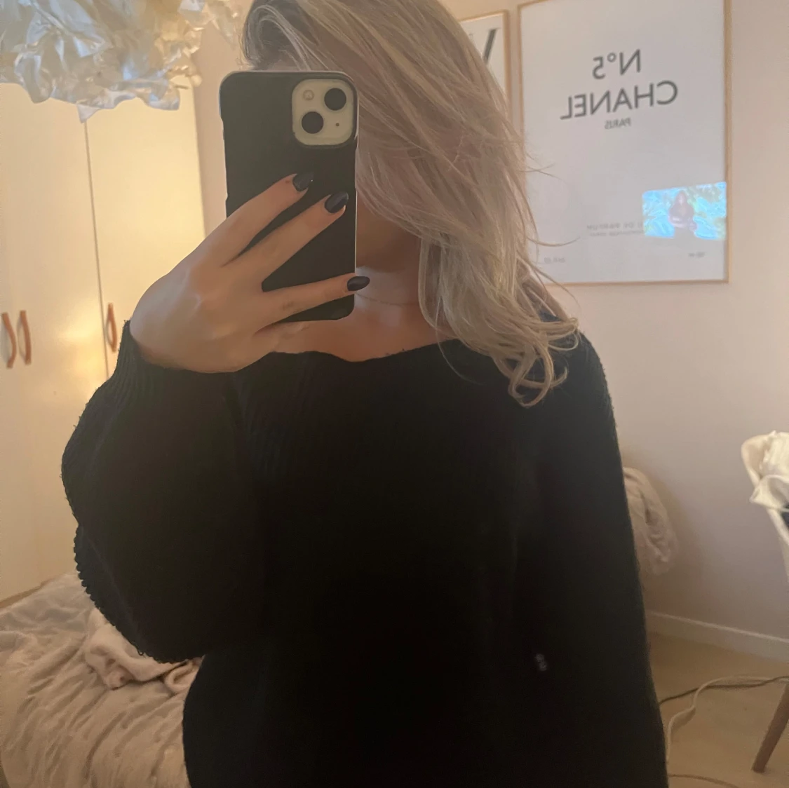 Even&odd svart stickad - 90