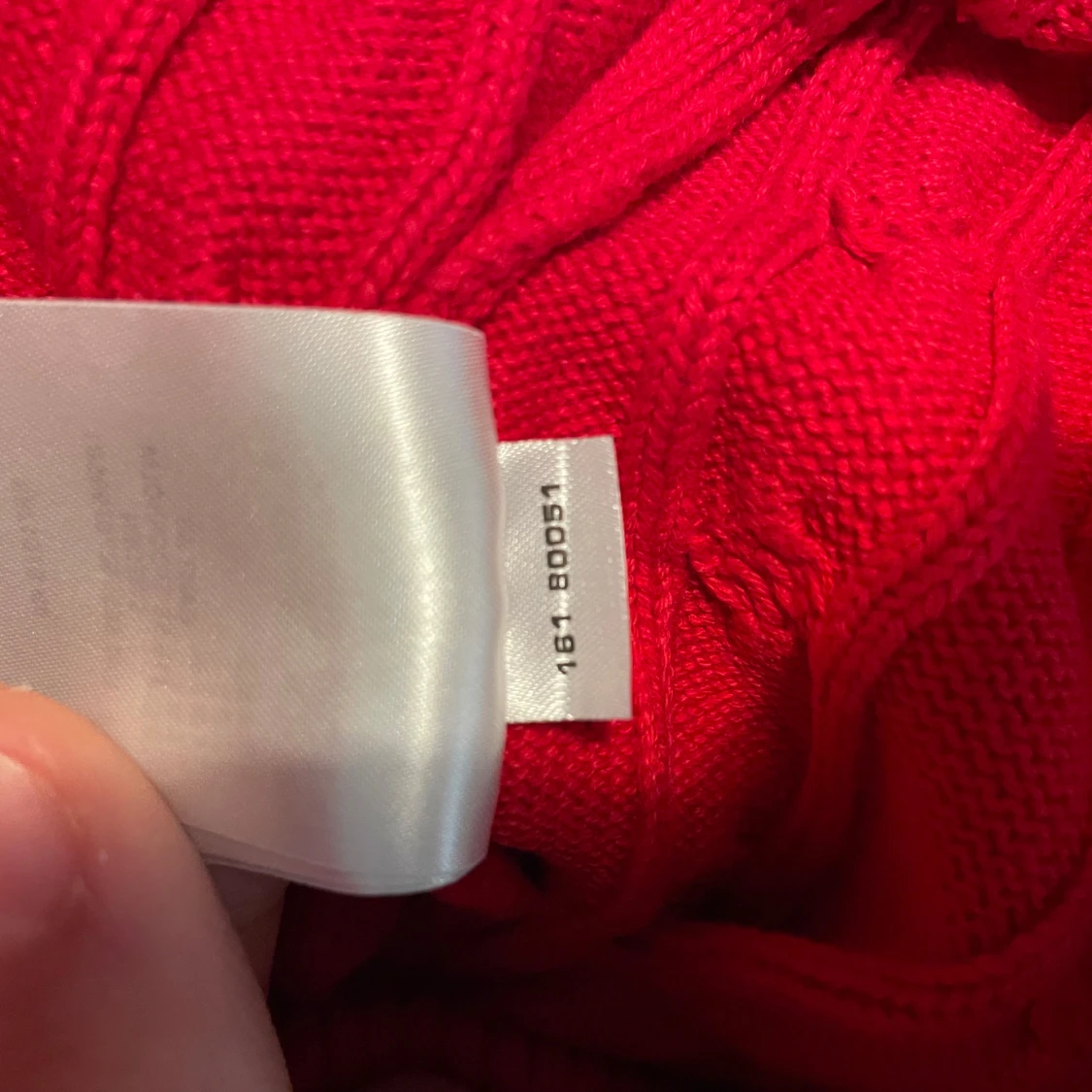 Röd kabelstickad tröja från GANT - 2