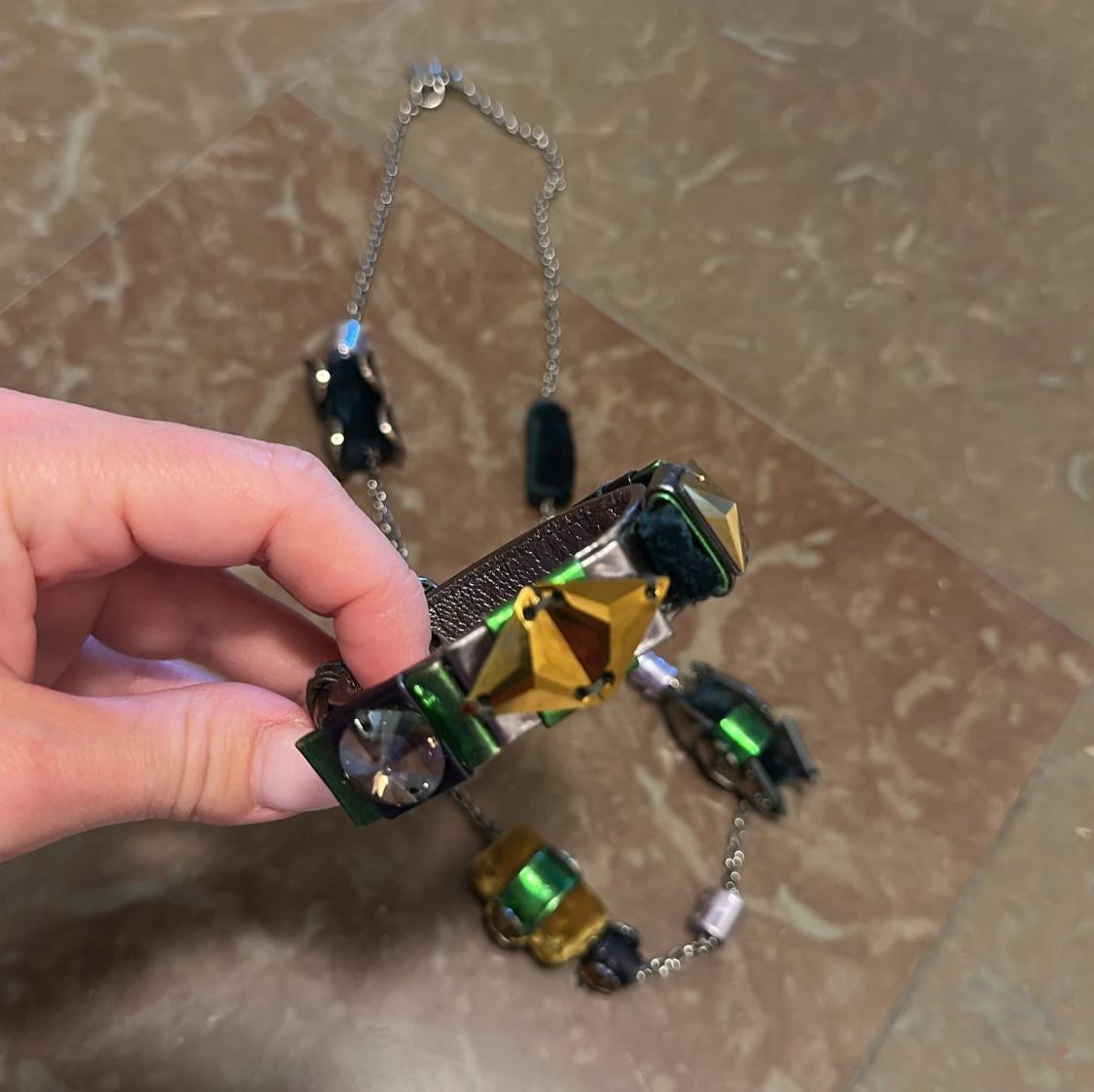 Miu Miu - Färgstarkt halsband och armband med stora stenar - 1