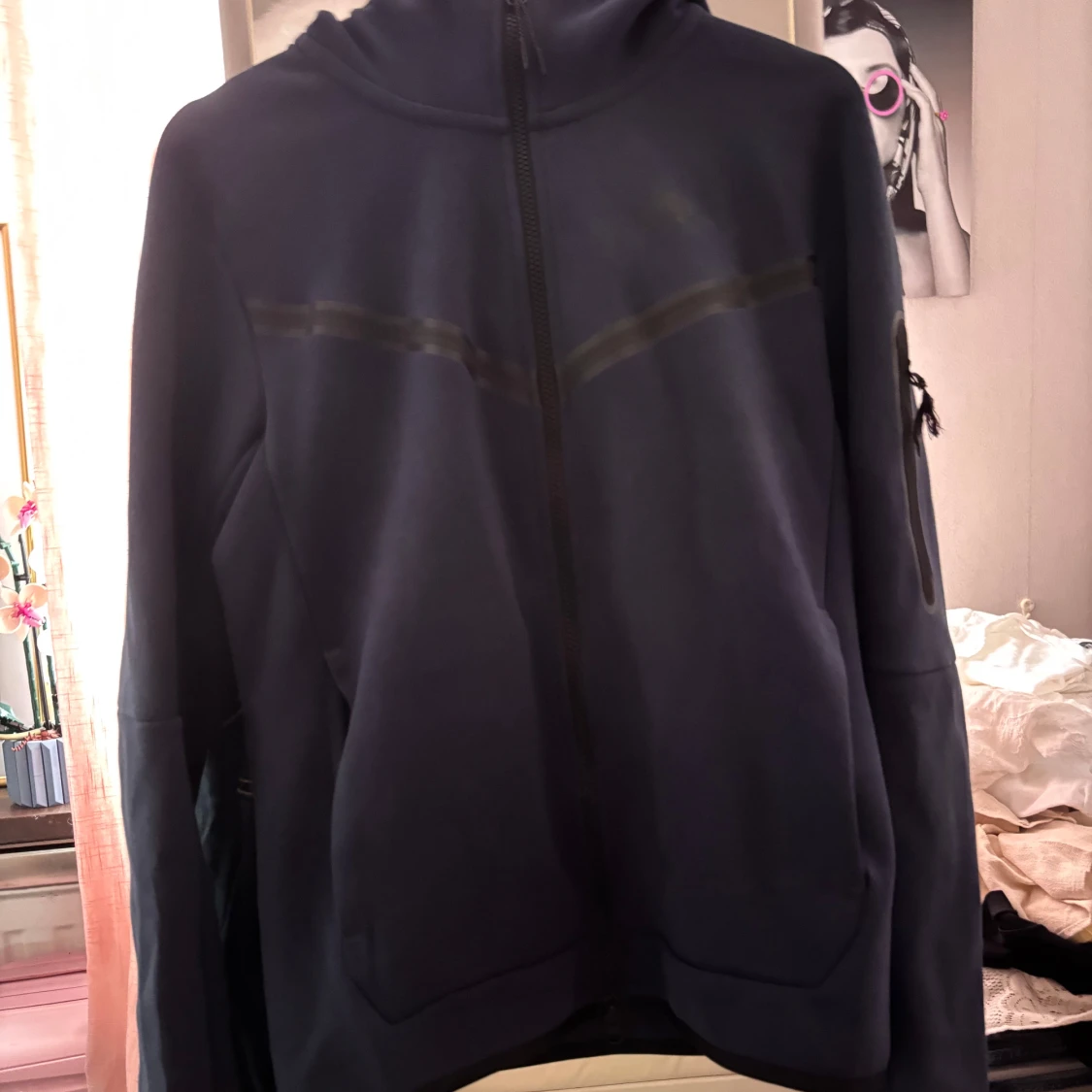 Mörkblå Nike Tech Zip Up - 1