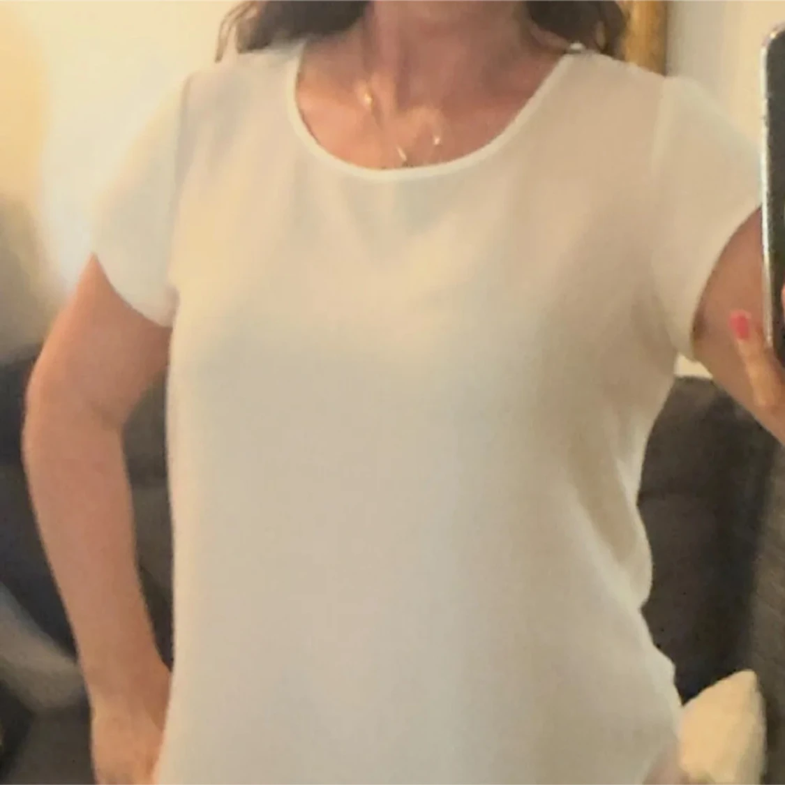 Vit blus från Only med dragkedja - 2