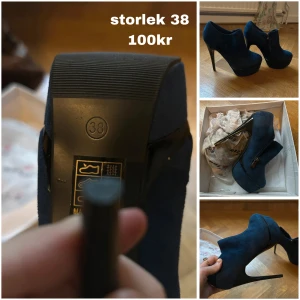Mörkblå Klackskor - oanvända, storlek 38.