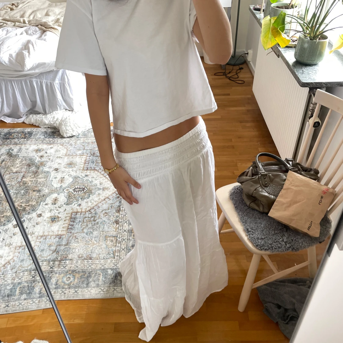 Vit långkjol från Gina Tricot - 1