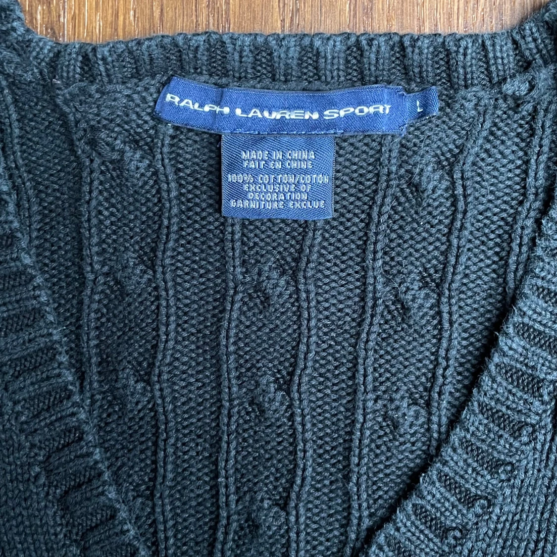 Svart kabelstickad tröja Ralph Lauren - 2