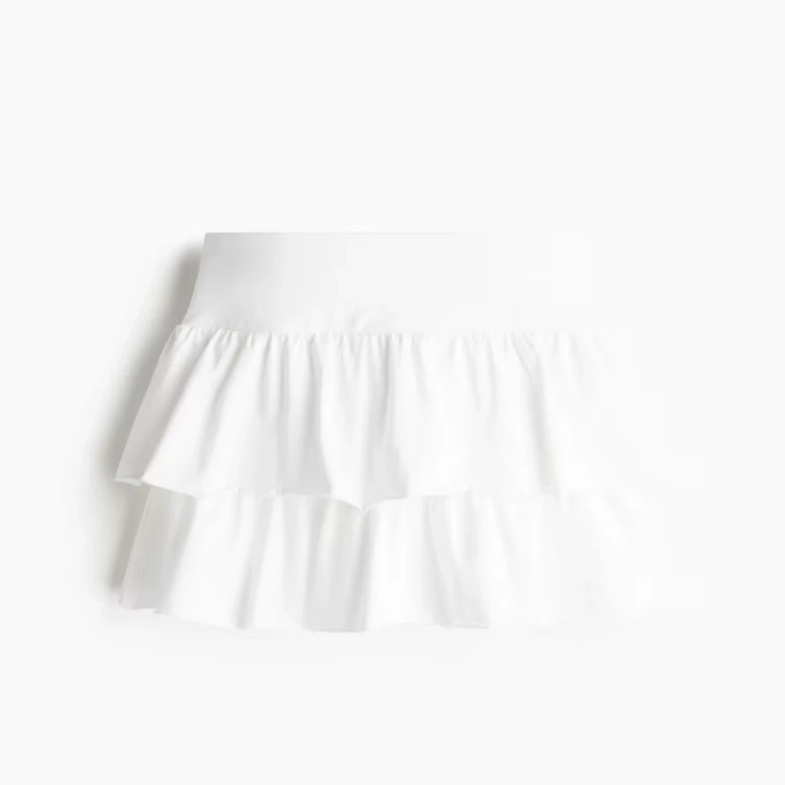 Vit volangkjol i bomull