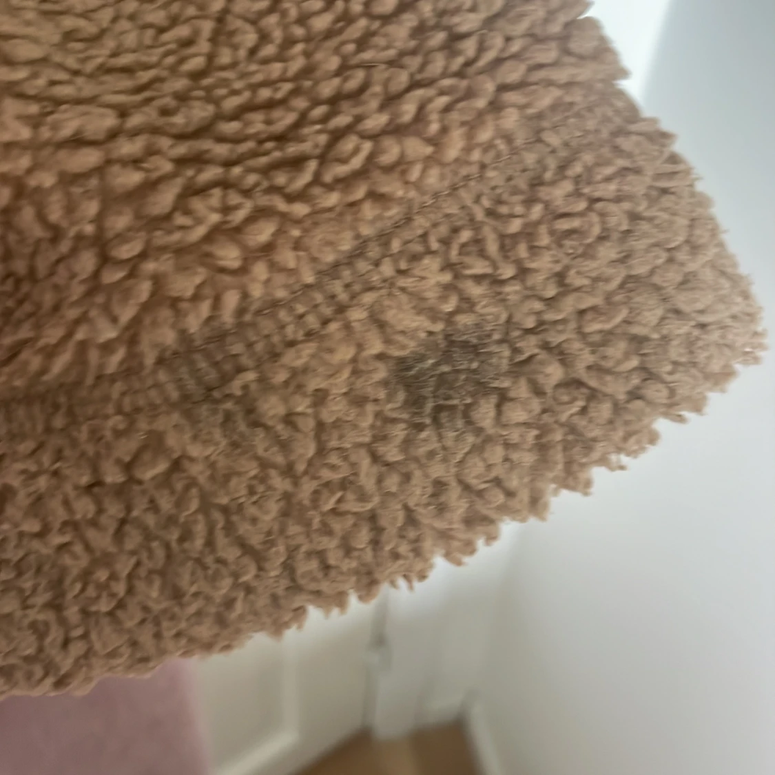 Brun teddyjacka med dragkedja - 1