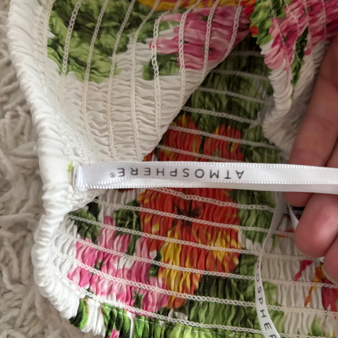 Vit långklänning med blommor Atmosphere - 2