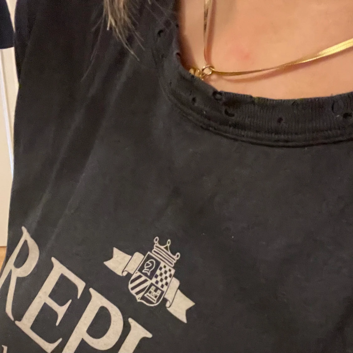 Svart Replay t-shirt med tryck - 2