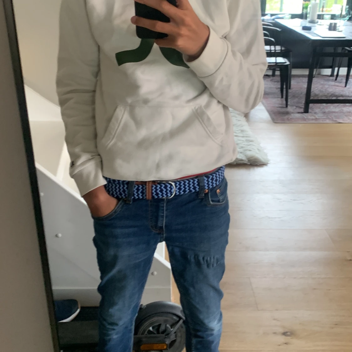 Blå flätade bälte - 1