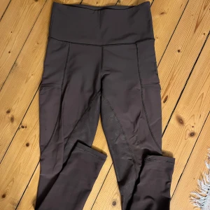 Bruna ridtights från MD - Säljer ett par bruna Maya Delorez ridtights. Använda en hel del men har fortfarande mycket att ge. Lite av skoningen har försvunnit i rumpan. Står storlek xs men tycker de upplevs lite större. 