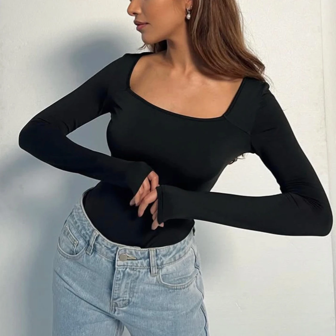 Svart långärmad bodysuit från Venderby's