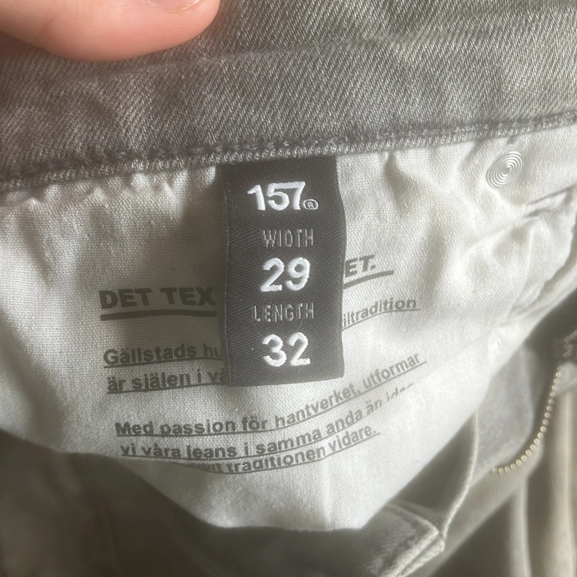 Grå slim fit jeans från 157 - 4