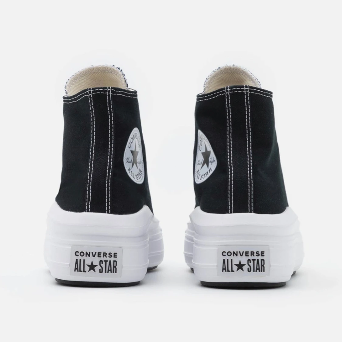 Svarta Converse All Star sneakers med platåsula - 2