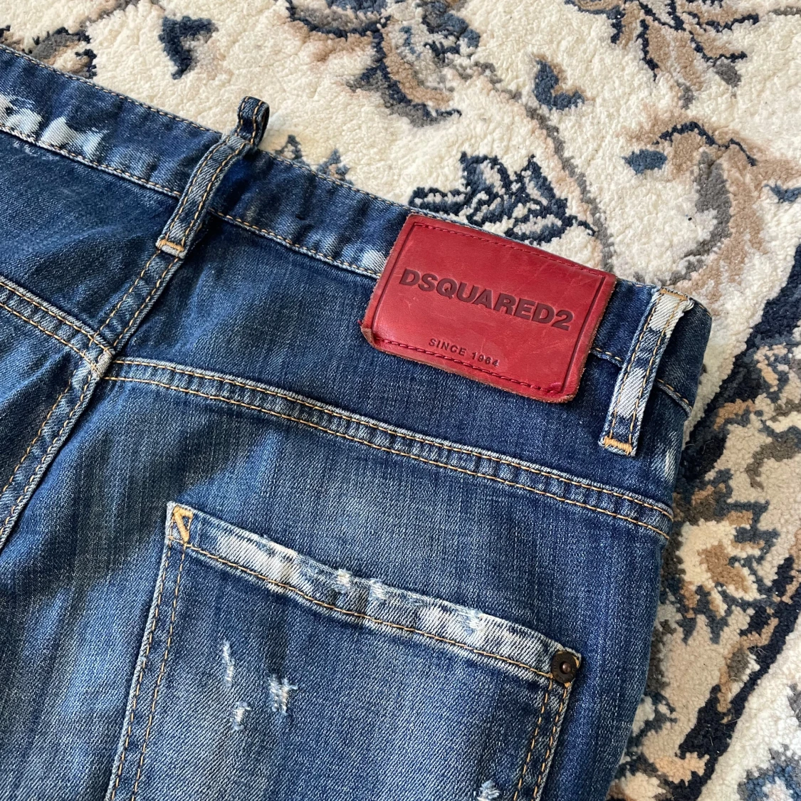 Dsquared2 blå jeans med slitningar - 2