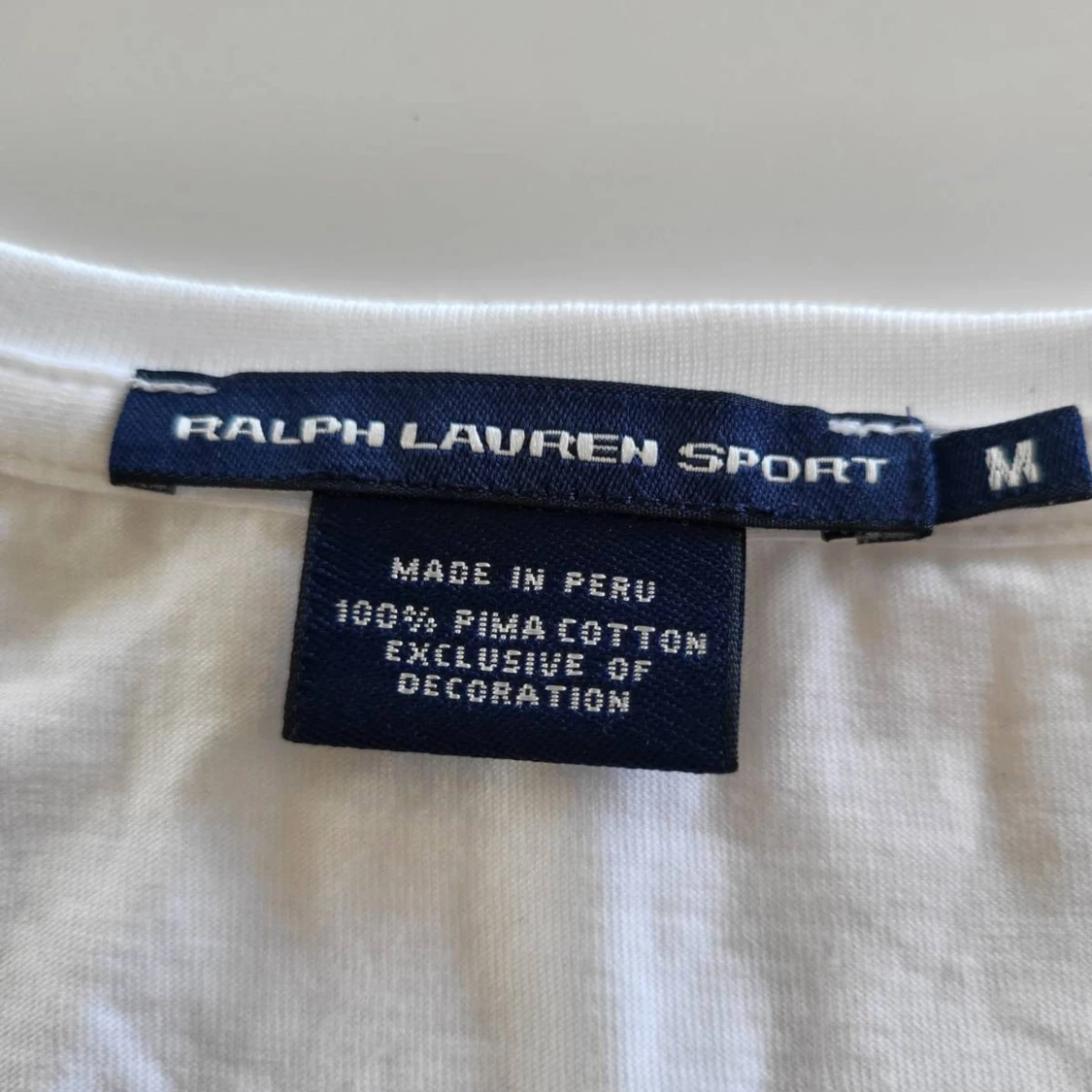 Vit v-ringad t-shirt Ralph Lauren - 2