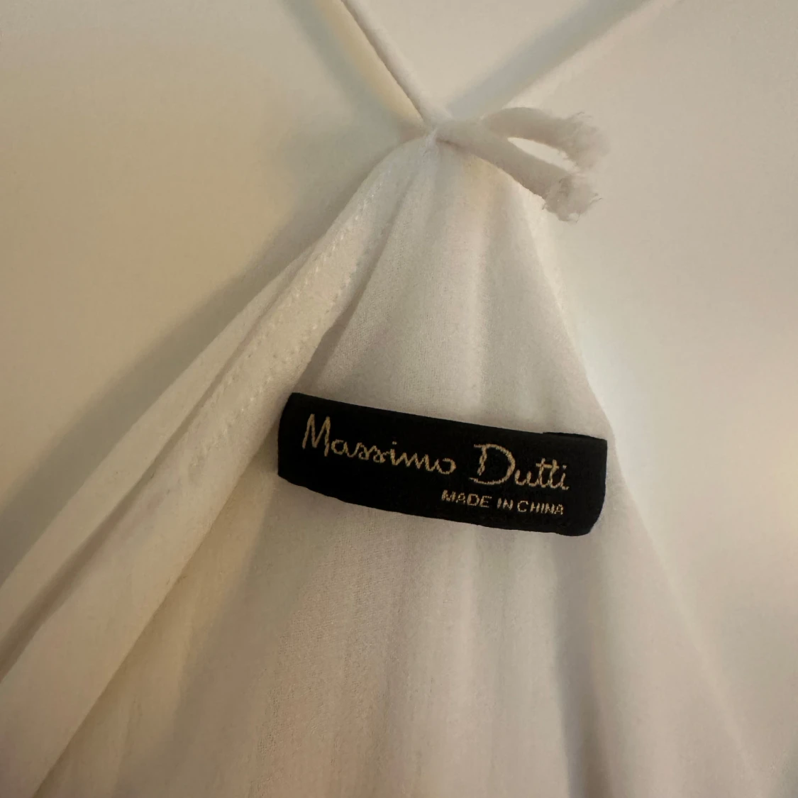 Vit plisserad linnetopp Massimo Dutti - 2