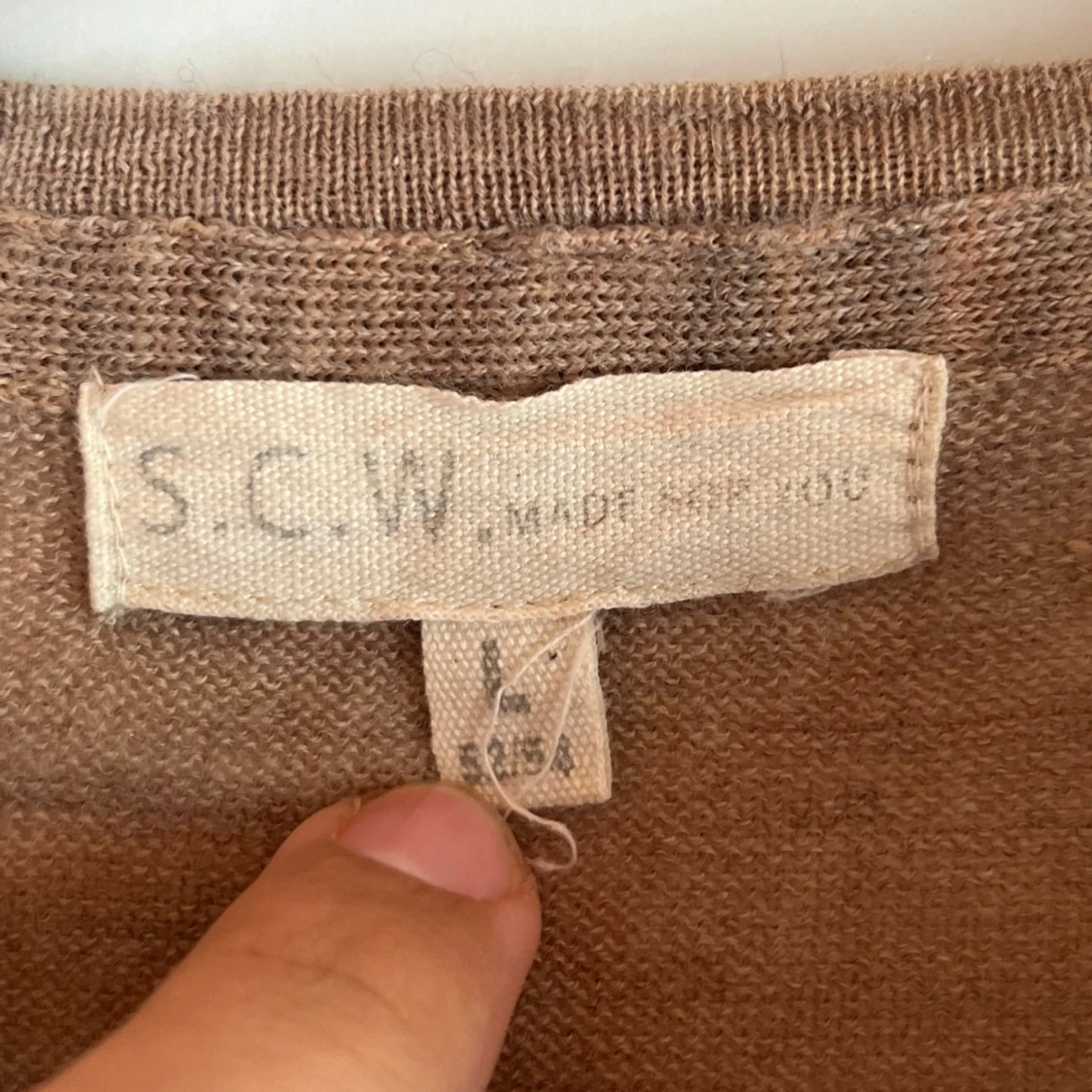 Beige långärmad tröja från S.C.W - 2