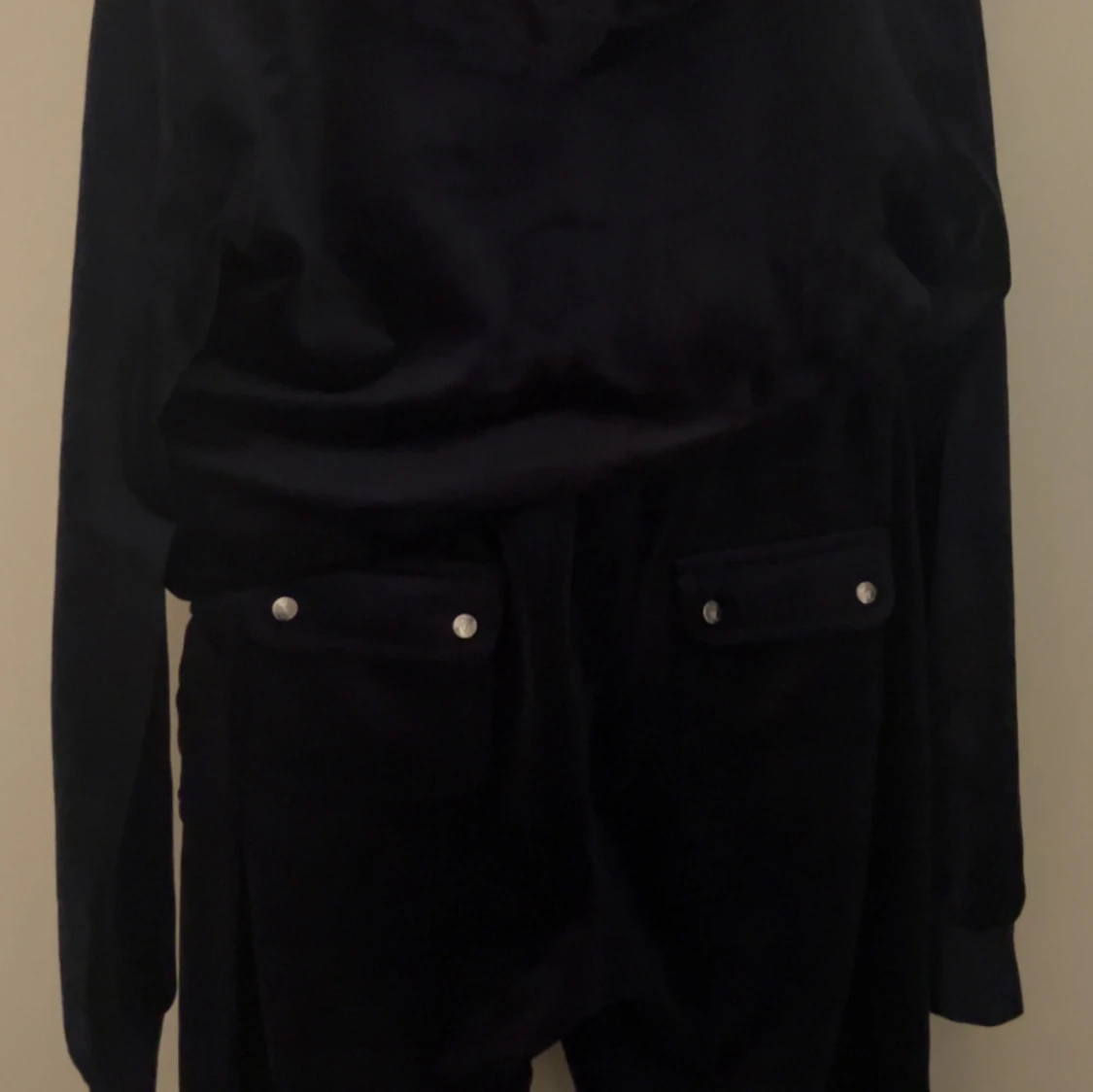 Mörkblått Juicy Couture set i velour - 2