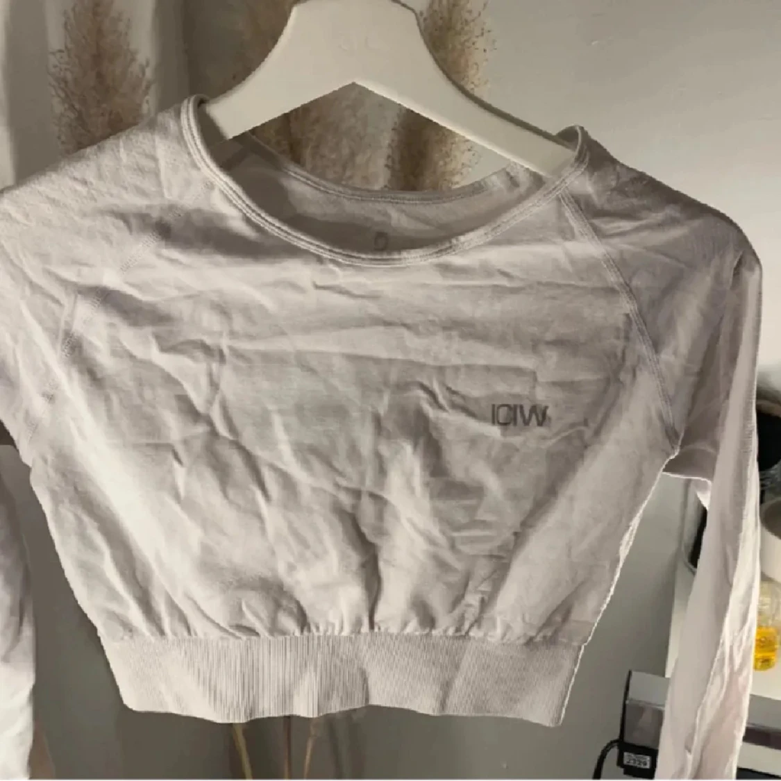 Vit croppad långärmad topp ICANIWILL - 1