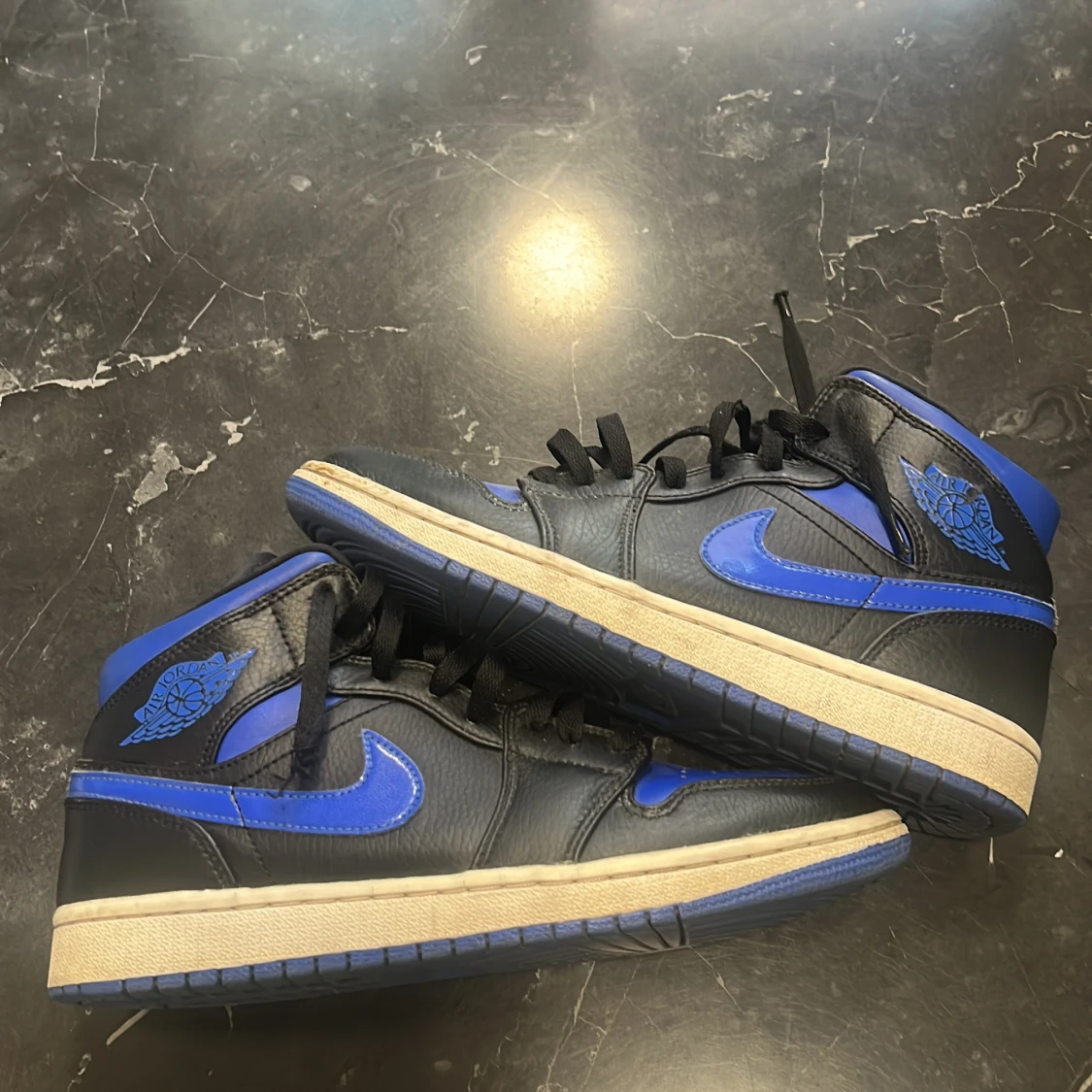 Nike Air Jordan 1 svart/blå sneakers - 2