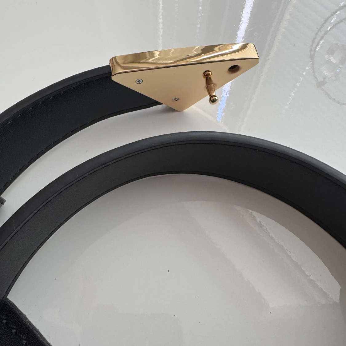 Svart kalvskinn bälte Prada - 1