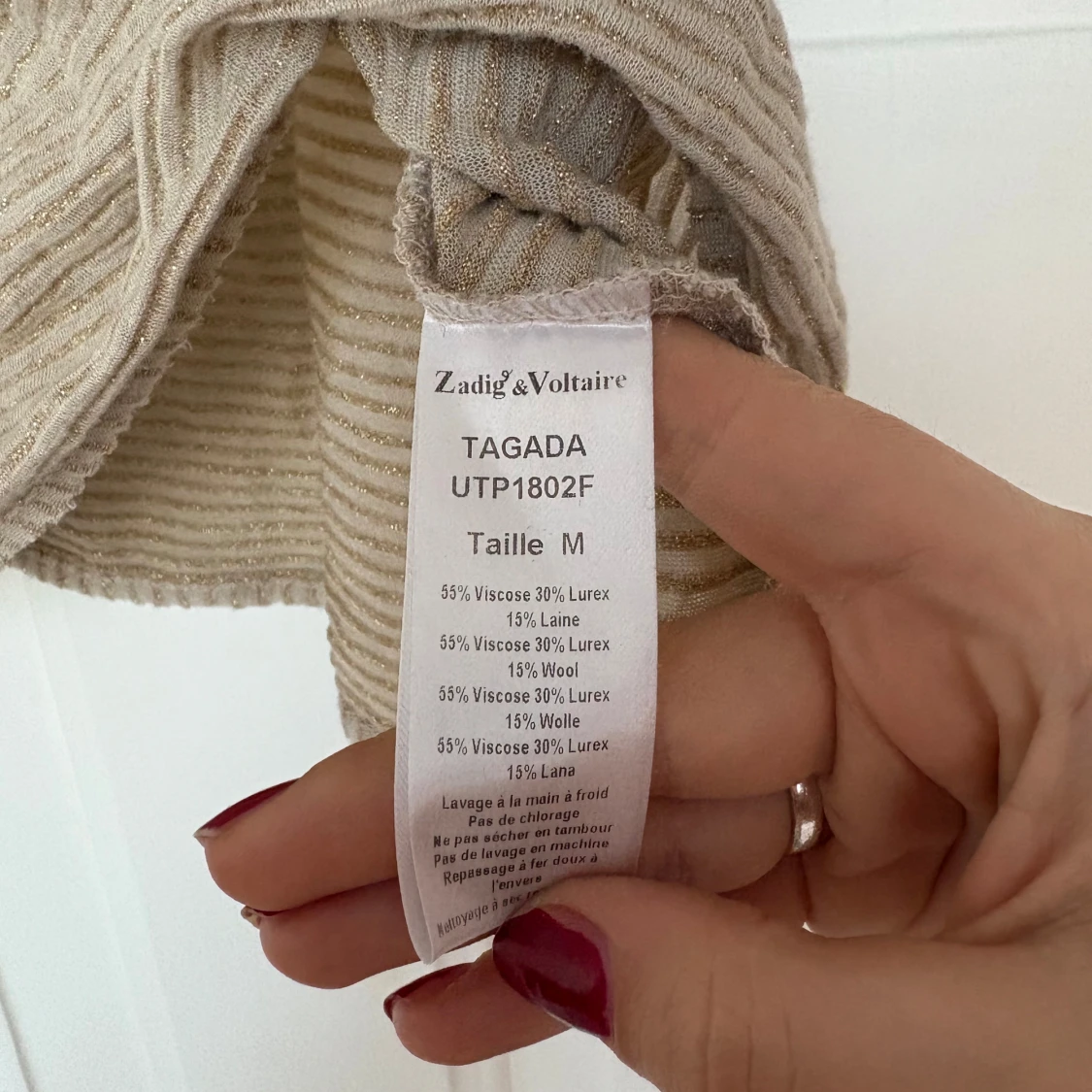 Beige topp med guldglitter från Zadig & Voltaire - 4