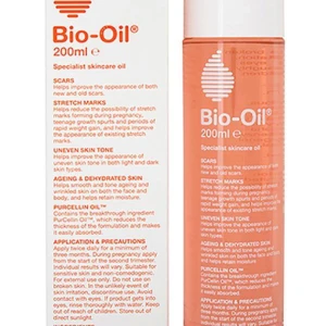 Bio-Oil Hudvårdsolja 200ml - Bio-Oil hudvårdsolja 200ml är en specialistolja för hudvård som hjälper till att förbättra utseendet på ärr, bristningar och ojämn hudton. Innehåller ingredienser som solrosolja, chiafröolja, nyponolja och granatäpplefröolja.