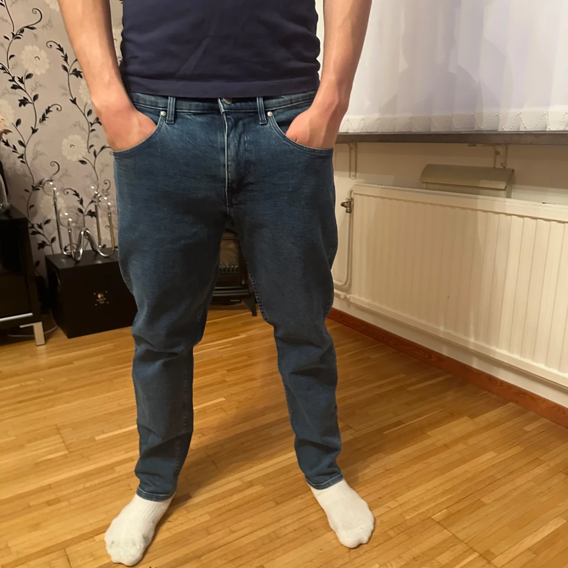 Blå jeansbyxor herr - 1