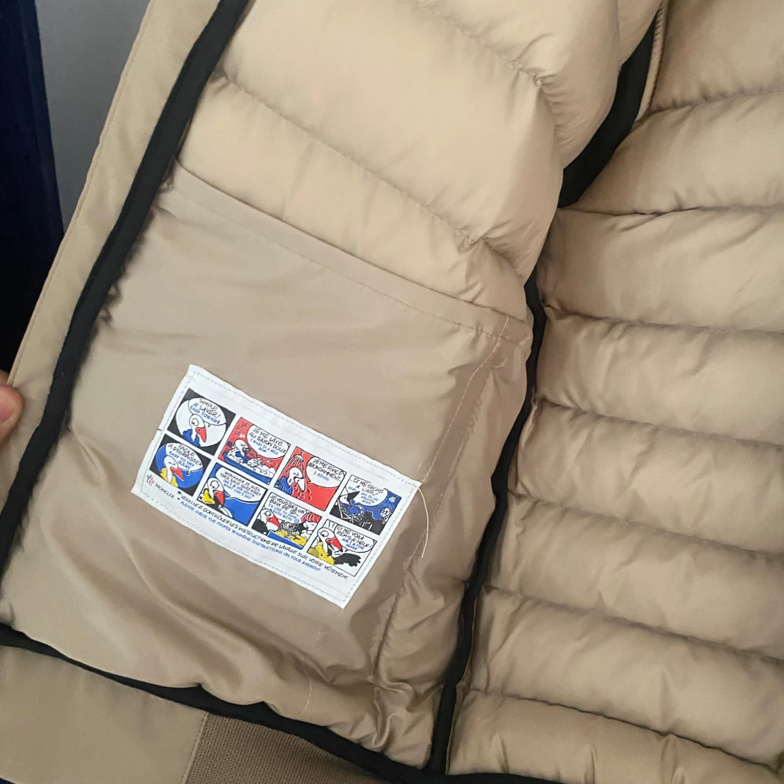 Beige pufferjacka cardigan från Moncler - 3