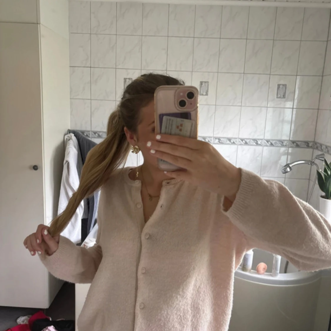 Ljusbeige kofta från H&M - 1