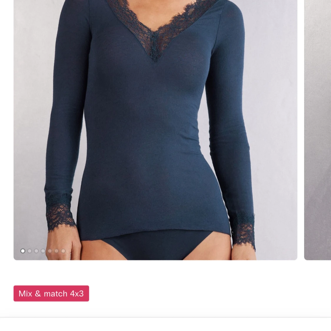 Mörkblå spetströja från Intimissimi - 4