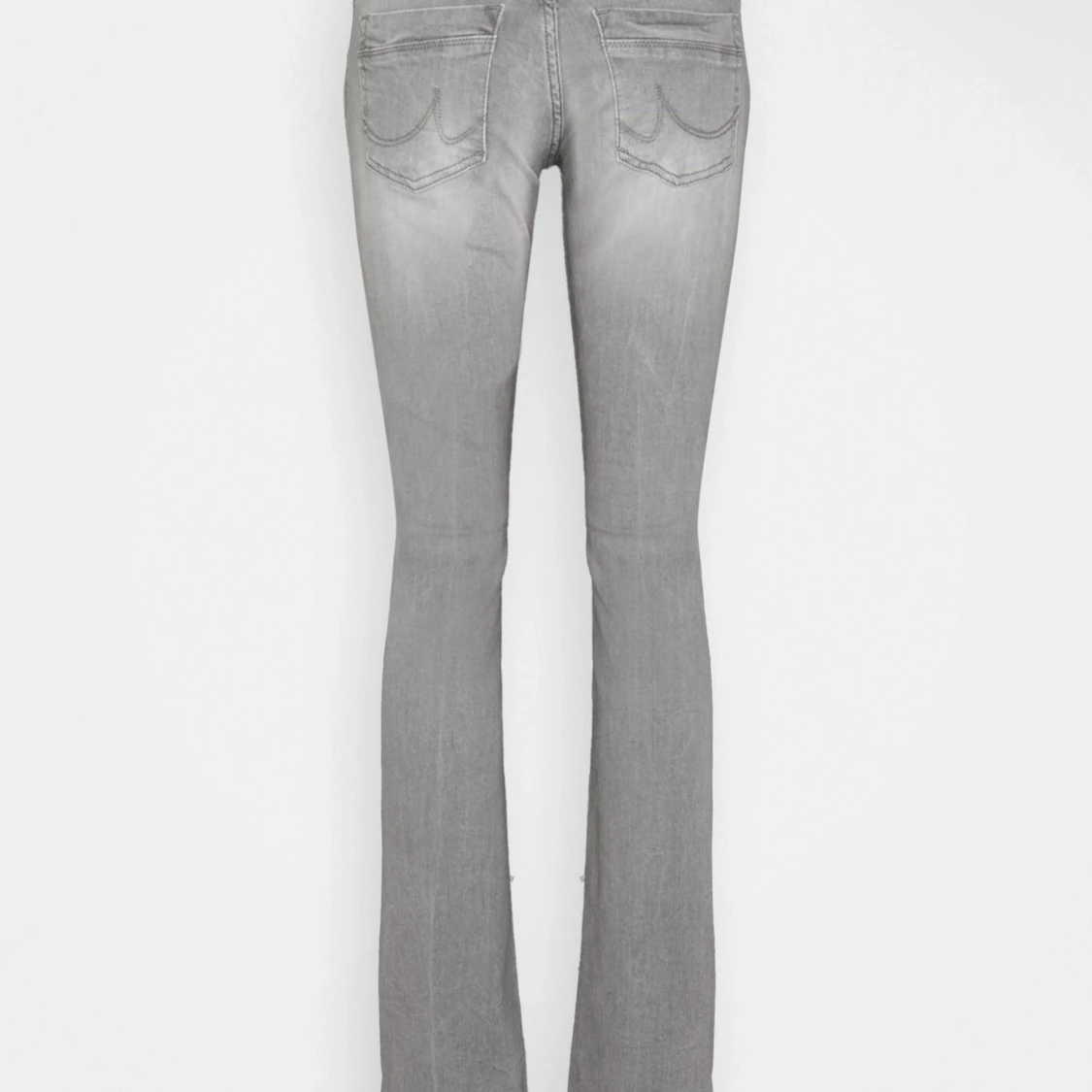 Grå bootcut jeans med låg midja - 1