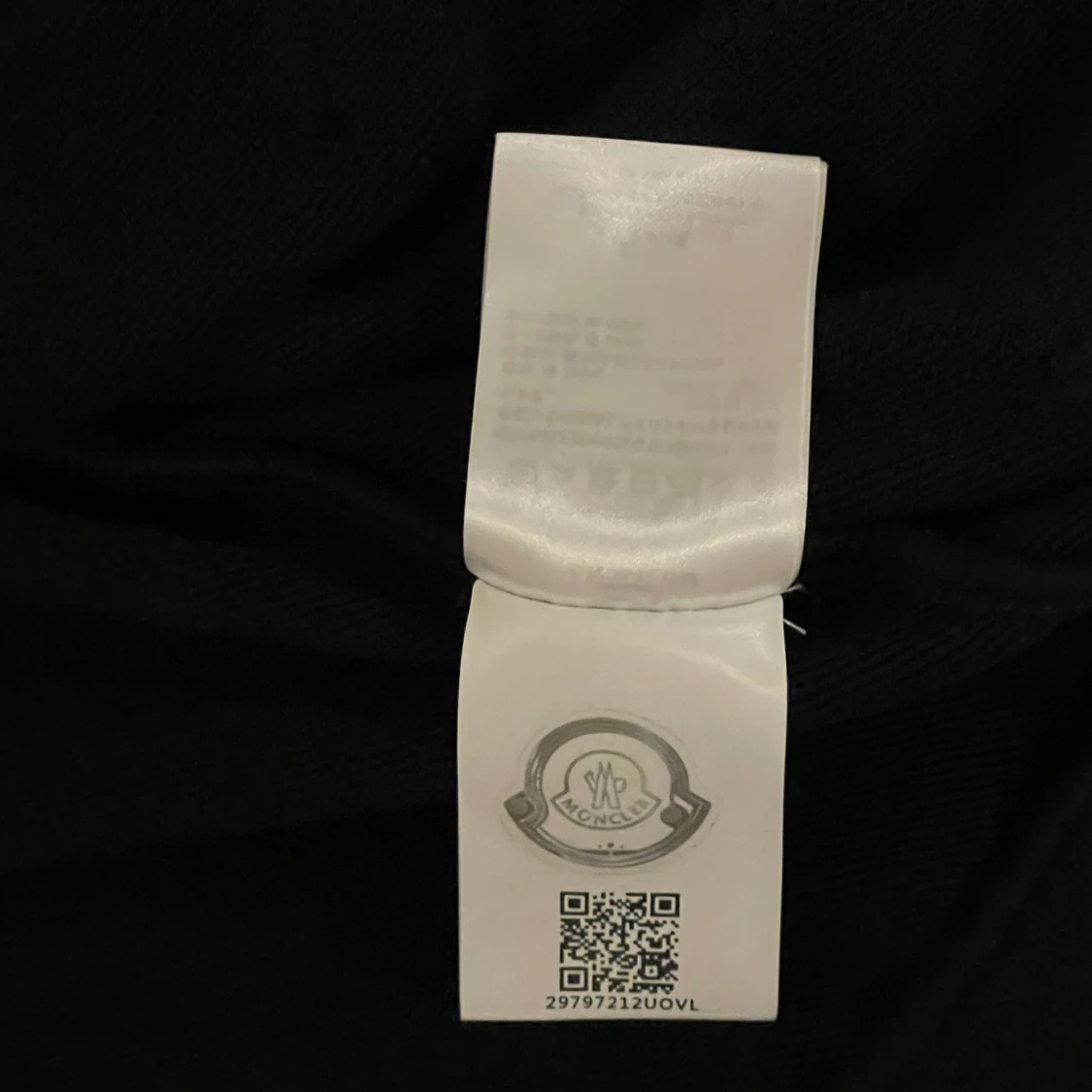 Mörkblå Moncler hoodie med huva - 1