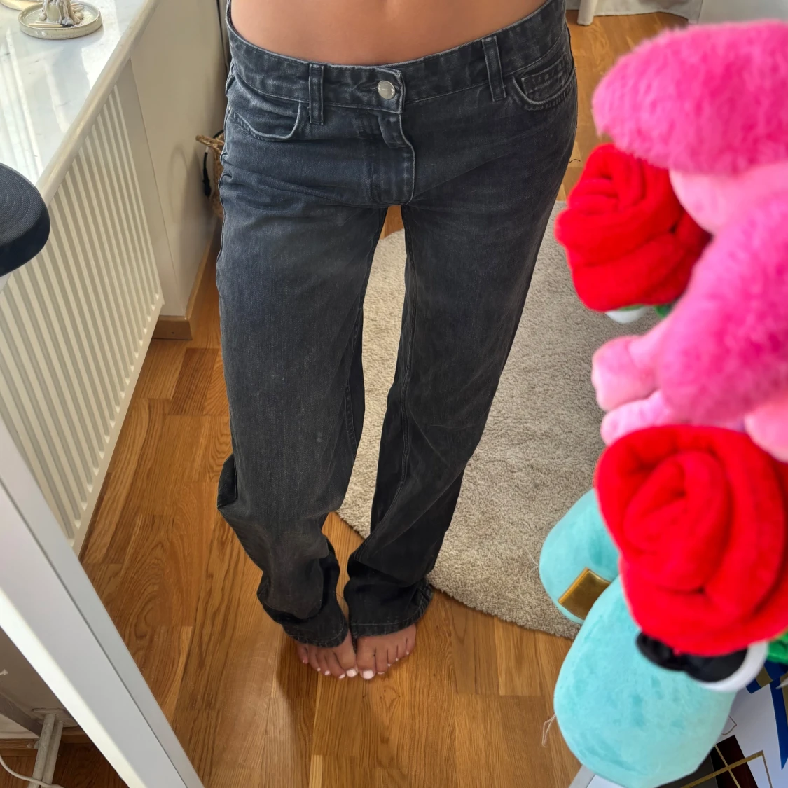 Zara lågmidgade jeans - 1