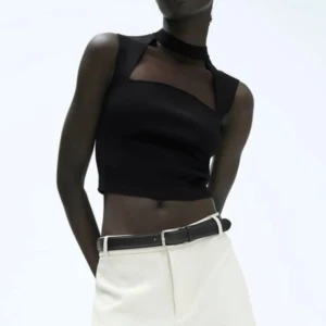 Svart topp med choker  - Superfin svart topp med choker från Zara som inte säljs längre! Endast använt ett fåtal gånger🥹💗Första bilden är lånad.