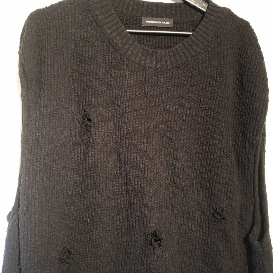 Svart ribbstickad oversize vest/linne från undercover - 1