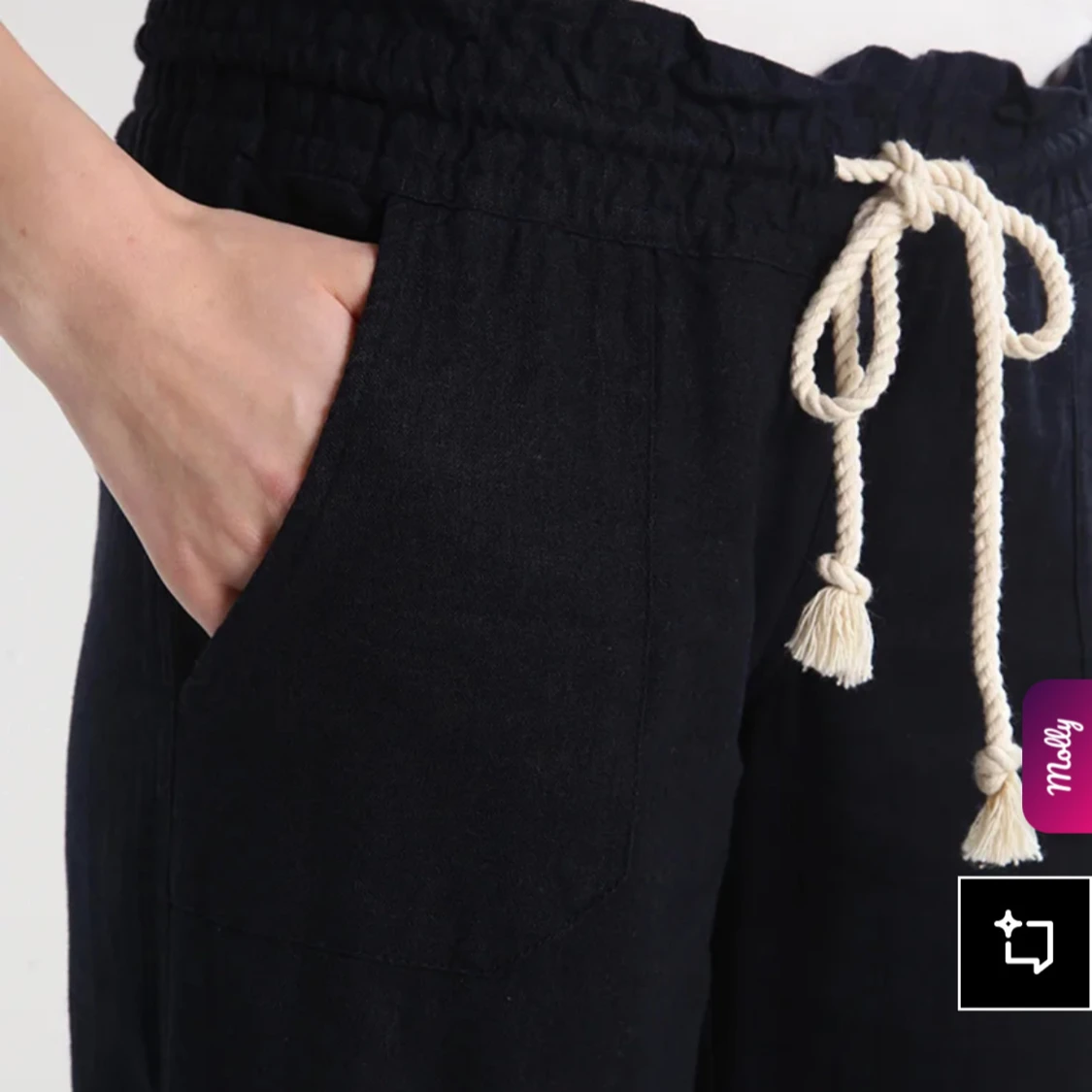 Svarta Roxy linnebyxor  - 2