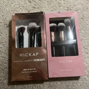 6 sminkborstar från Hickap  - Säljer dessa två helt oöppnade paket med 3 sminkborstar vardera. Från Hickap både ”Classic face trio” och ” ultimate face set”. Helt fantastiskt bortar (inga dubbletter).
