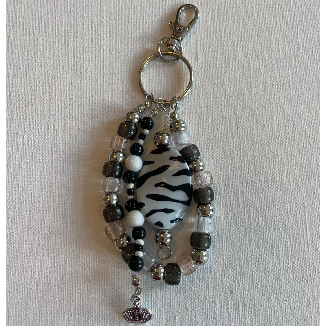 Zebranönstrad bag charm/ nyckelring - 4