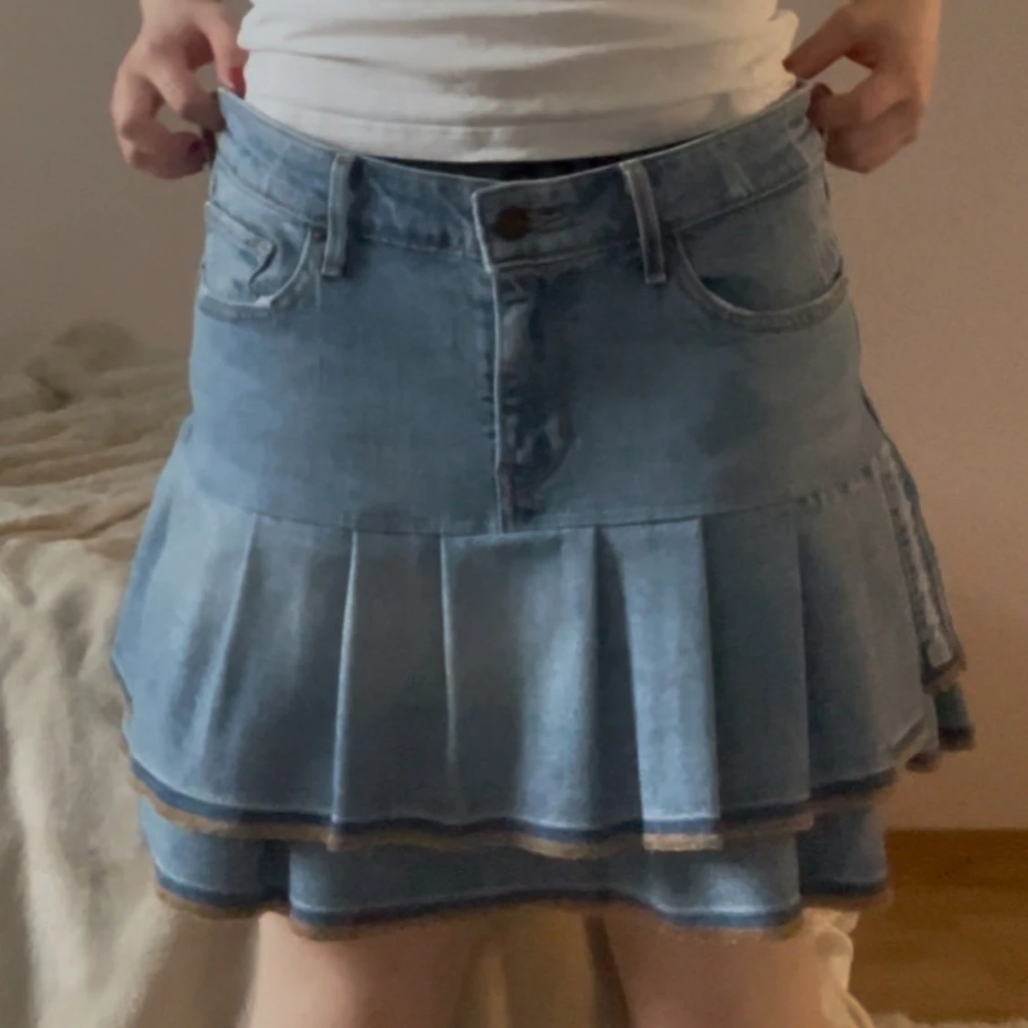 Levi's jeanskjol med volang - 2