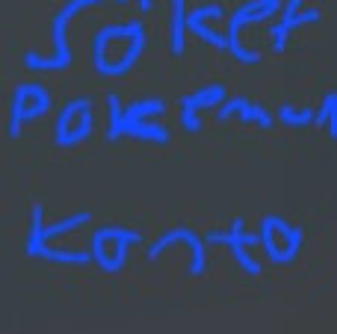 Söker pokemon konto.