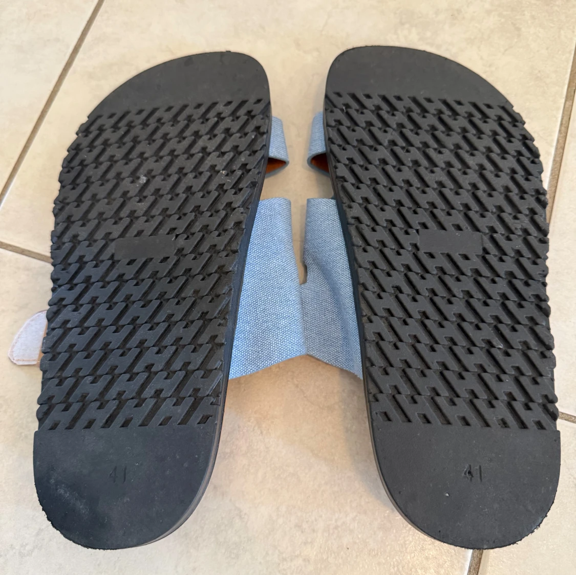 Bruna och ljusblå sandaler strl 41 - 3